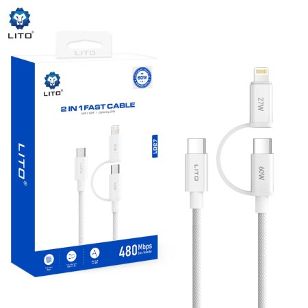 2IN1 Charger Cable C-Lighting+C