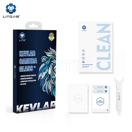 Kevlar titanium camera glass